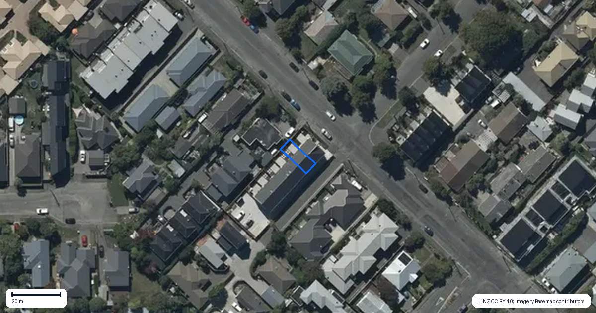 Property context map for 2/72 Southampton Street, Sydenham, Christchurch
