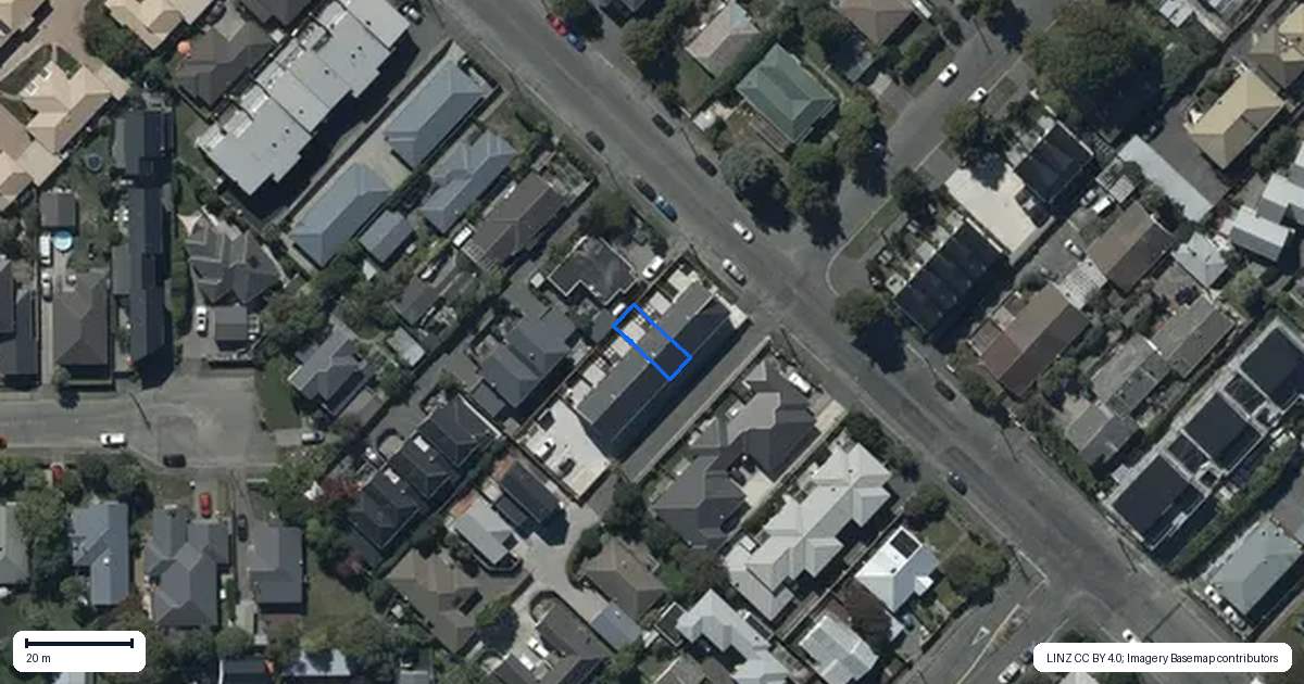 Property context map for 3/72 Southampton Street, Sydenham, Christchurch