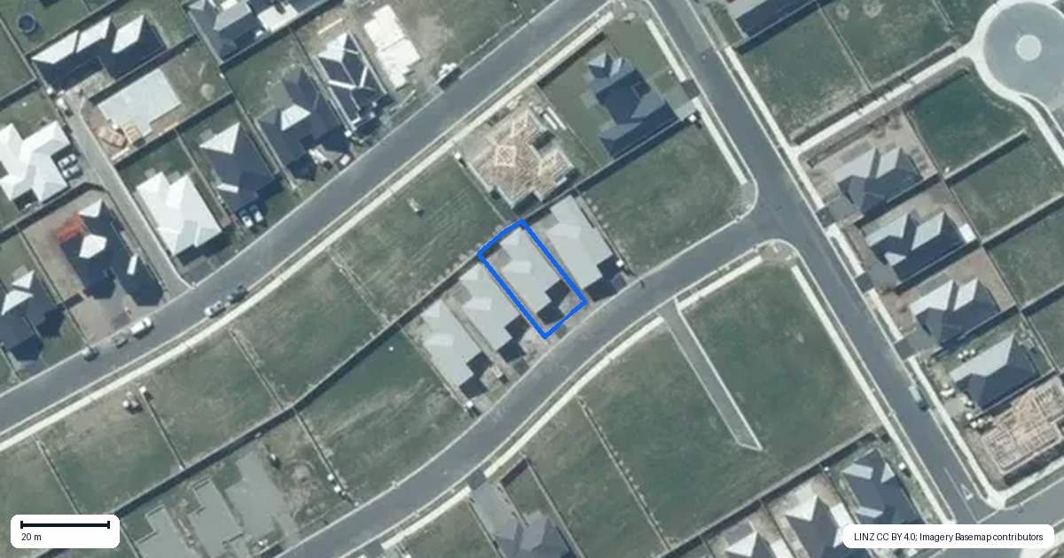 Property context map for 25 Kite Street, Rolleston