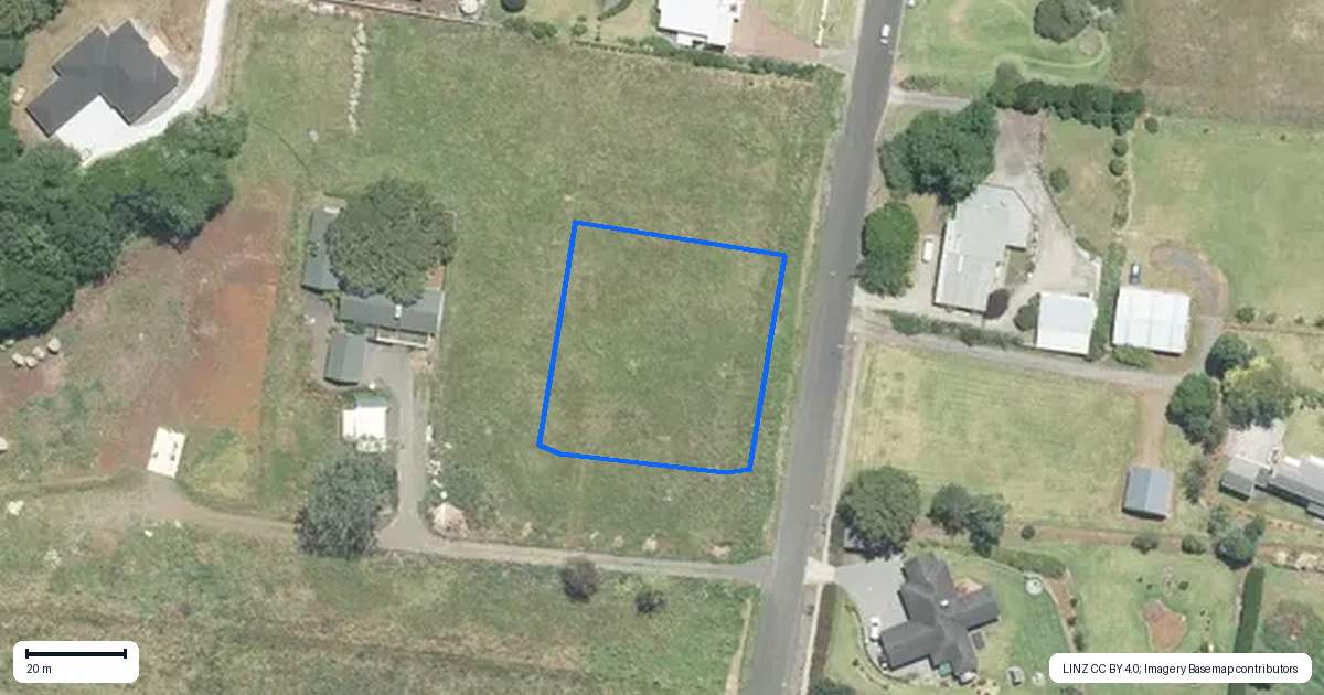 Property context map for 103 Anzac Road, Pukekohe