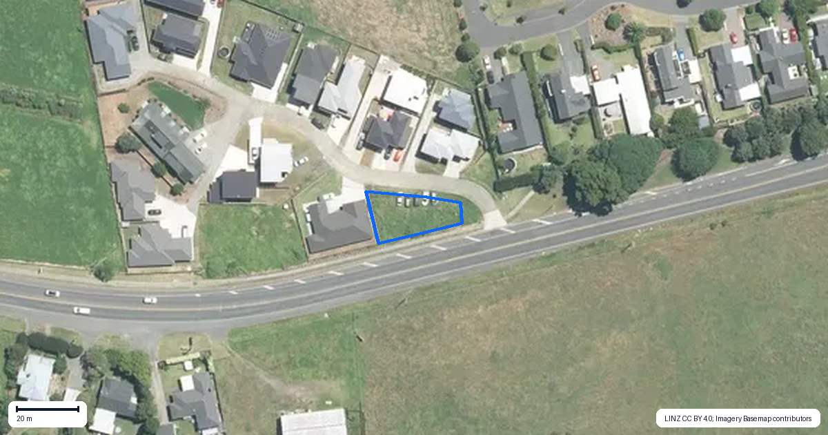 Property context map for 1A Ambedkar Way, Pukekohe