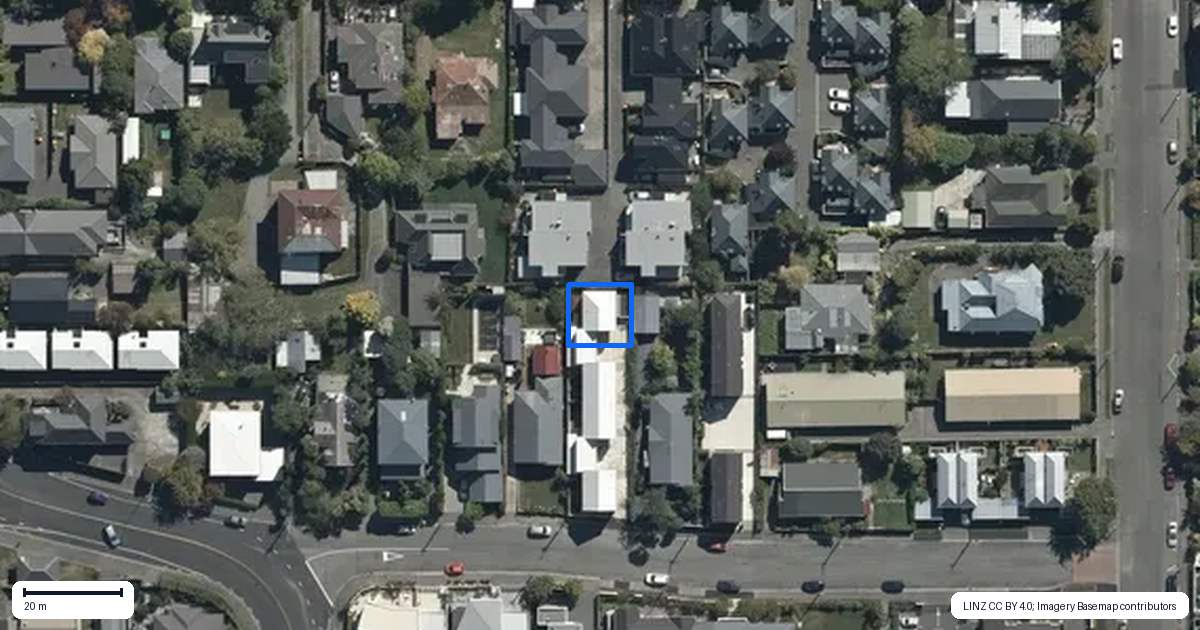 Property context map for 4/499 Durham Street North, St Albans, Christchurch
