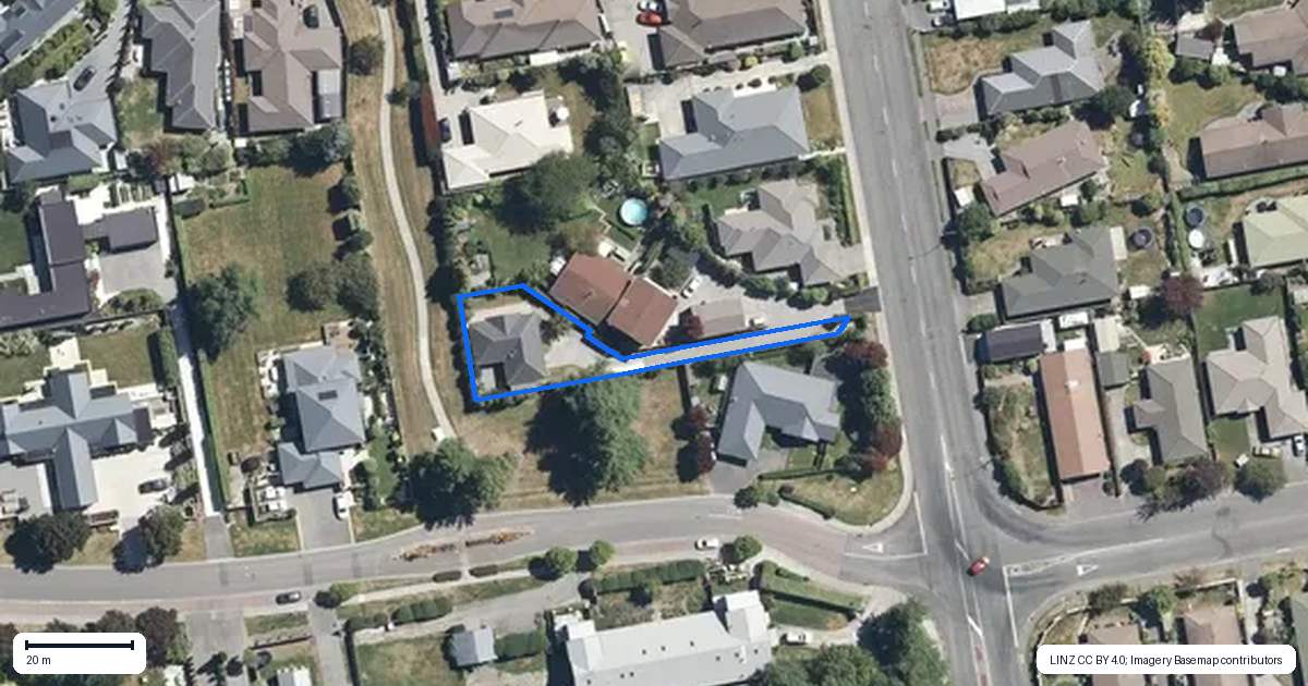 Property context map for 251A West Belt, Rangiora