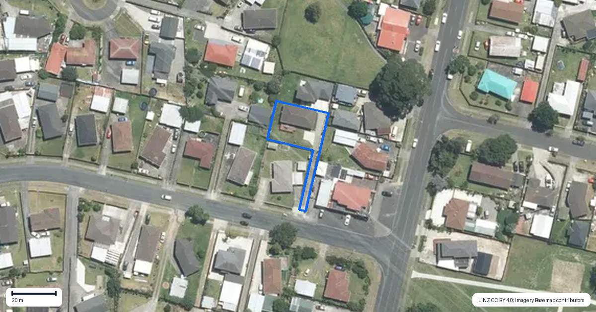 Property context map for 68 Israel Avenue, Clover Park, Auckland