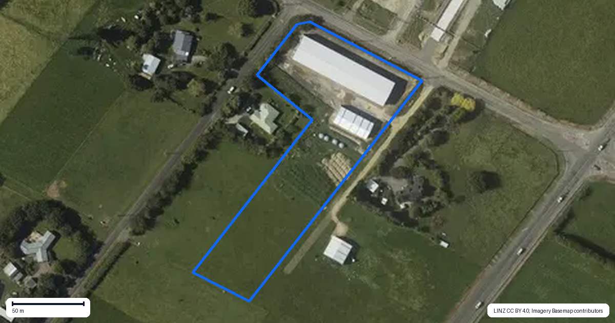 Property context map for 170 Tararua Road, Levin
