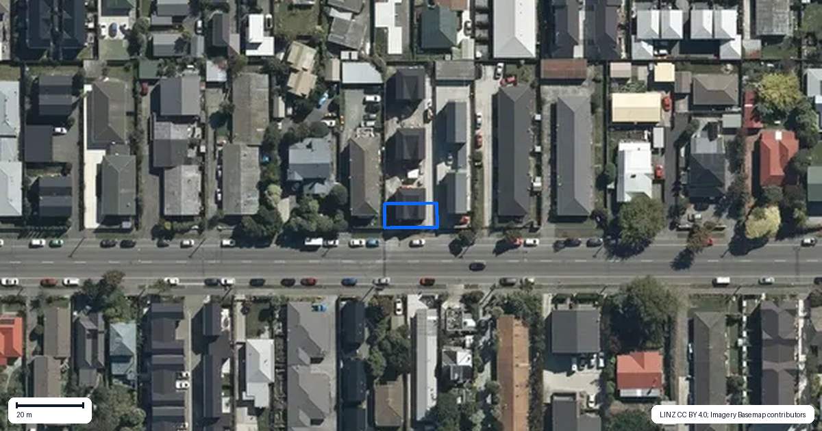 Property context map for 1/405 Gloucester Street, Linwood, Christchurch
