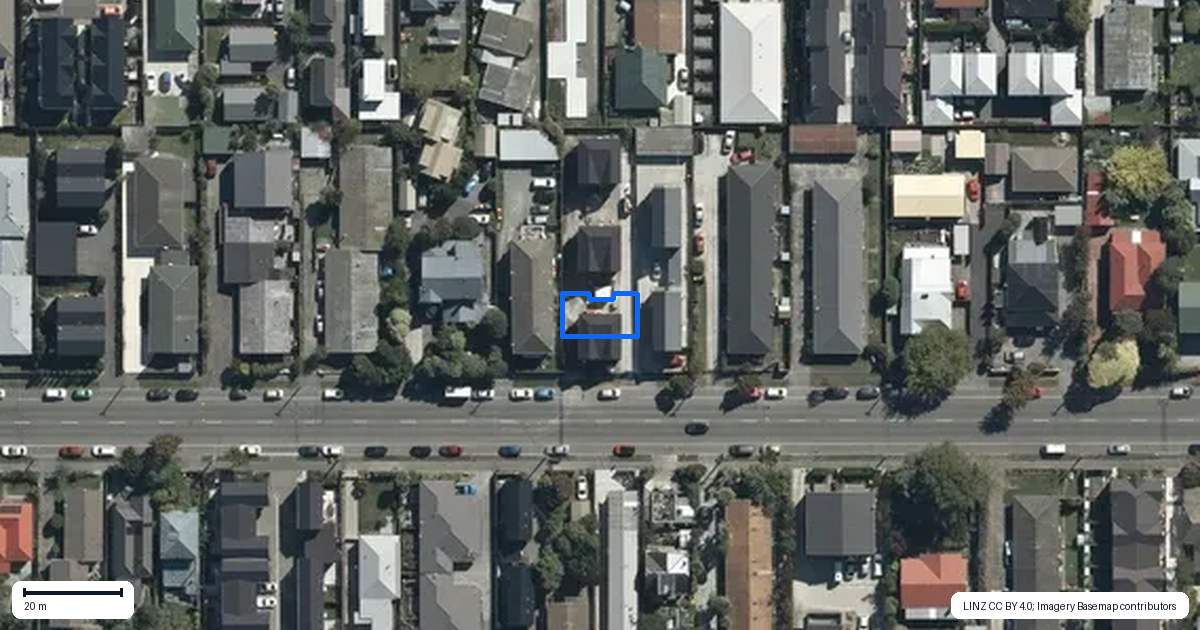 Property context map for 2/405 Gloucester Street, Linwood, Christchurch
