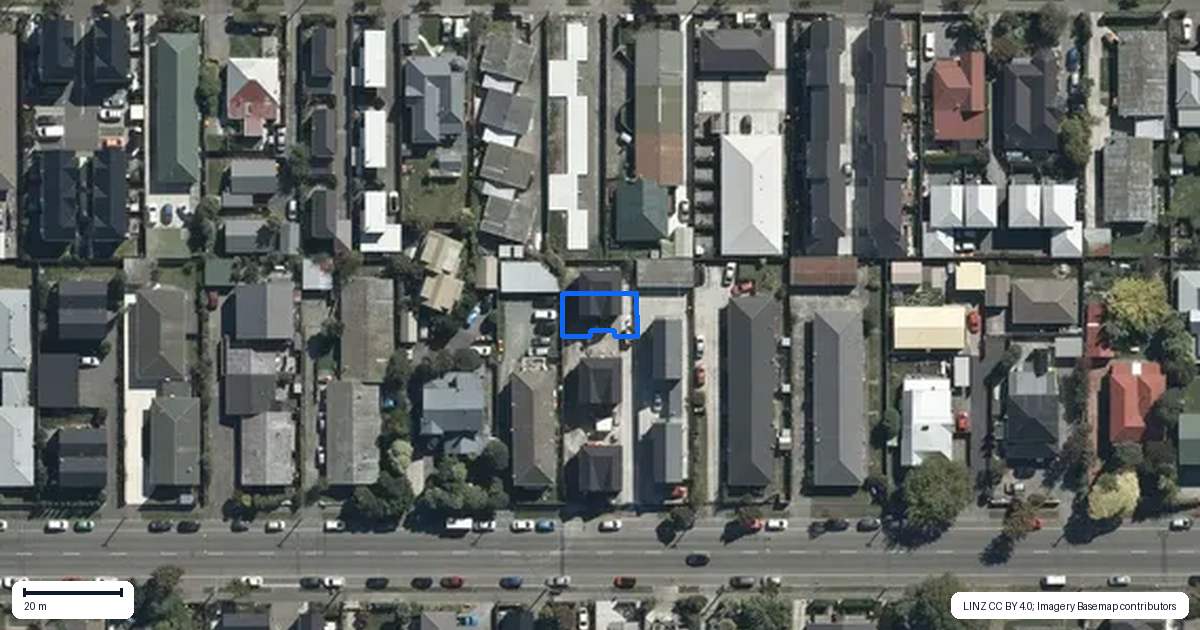 Property context map for 5/405 Gloucester Street, Linwood, Christchurch