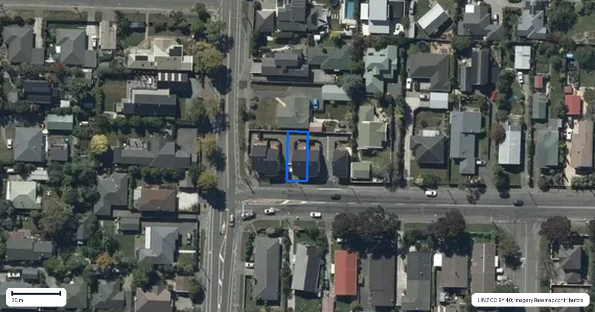 Property context map for 2/171 Centaurus Road, Saint Martins, Christchurch