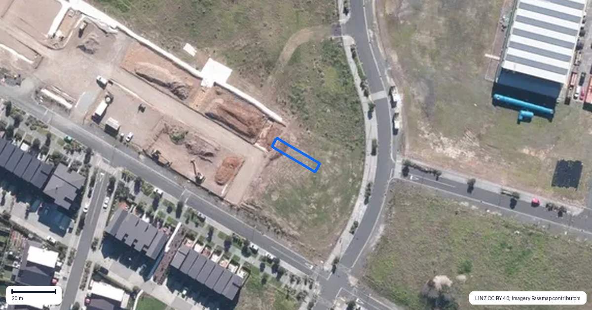 Property context map for 20 Rauawa Lane, Hobsonville, Auckland