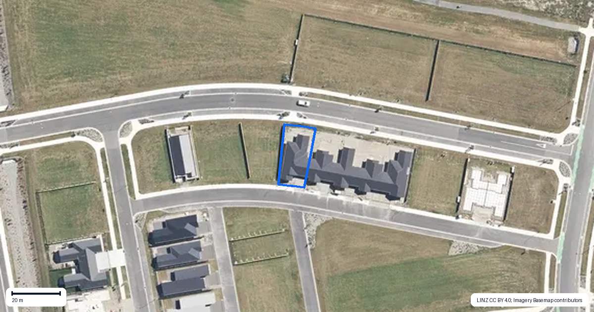 Property context map for 20 McGrath Lane, Rangiora