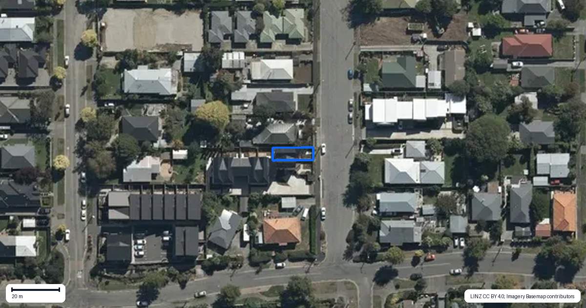 Property context map for 1/31 Cleveland Street, Edgeware, Christchurch