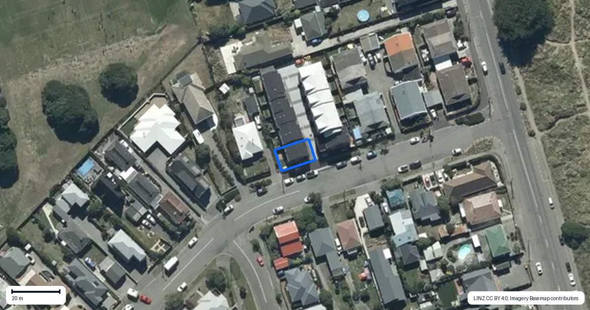 Property context map for 1/14 Lonsdale Street, New Brighton, Christchurch