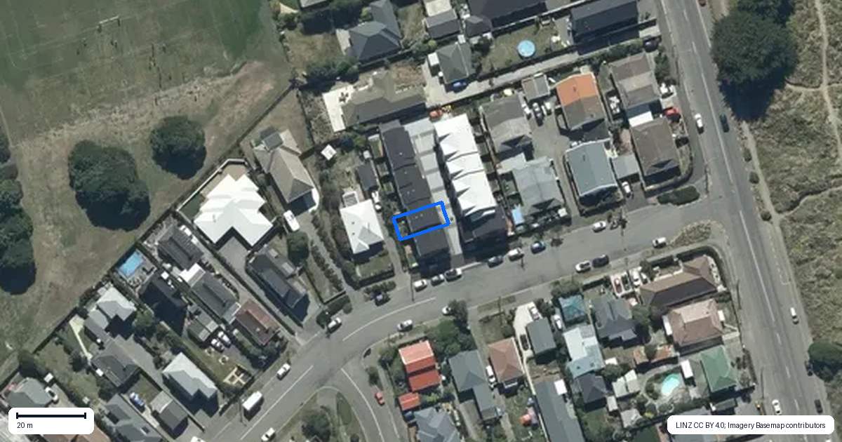 Property context map for 2/14 Lonsdale Street, New Brighton, Christchurch