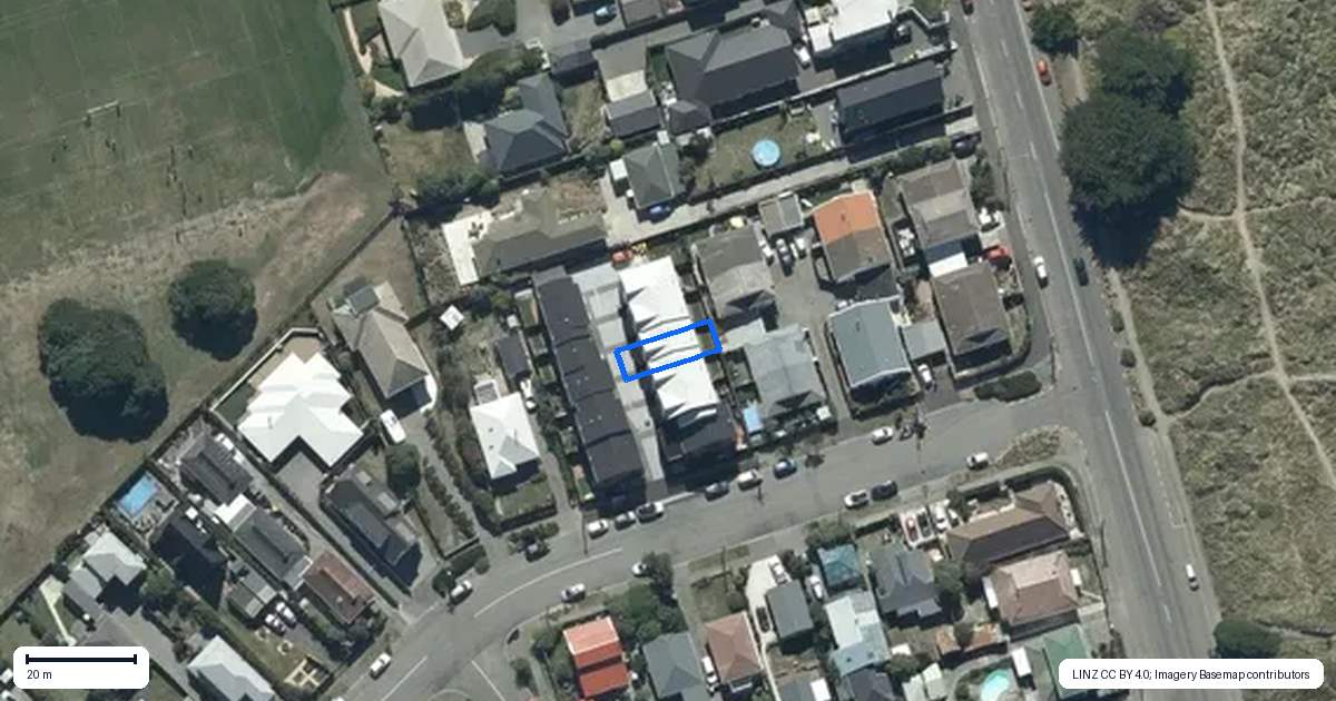 Property context map for 4/12 Lonsdale Street, New Brighton, Christchurch