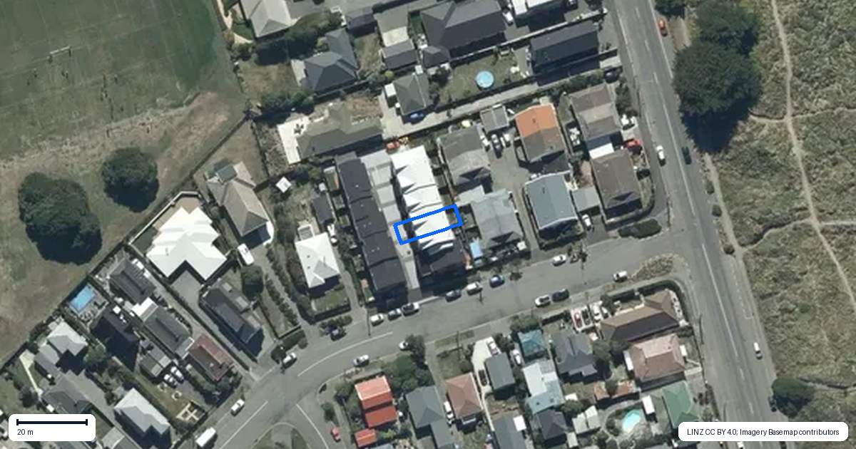 Property context map for 3/12 Lonsdale Street, New Brighton, Christchurch
