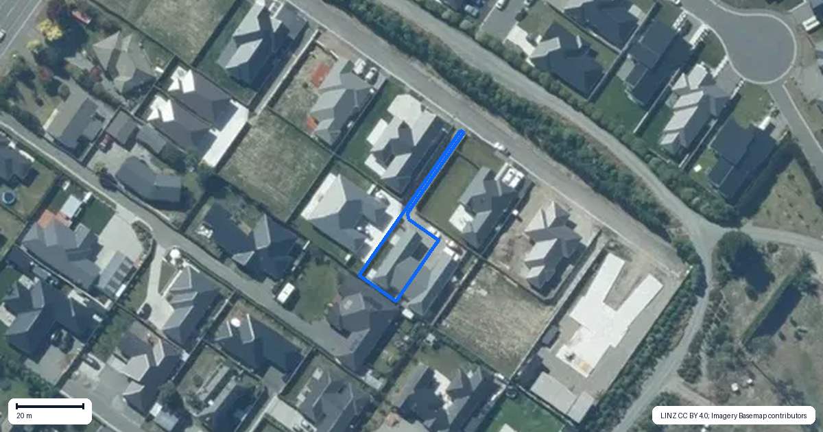 Property context map for 18A Legends Lane, Rolleston