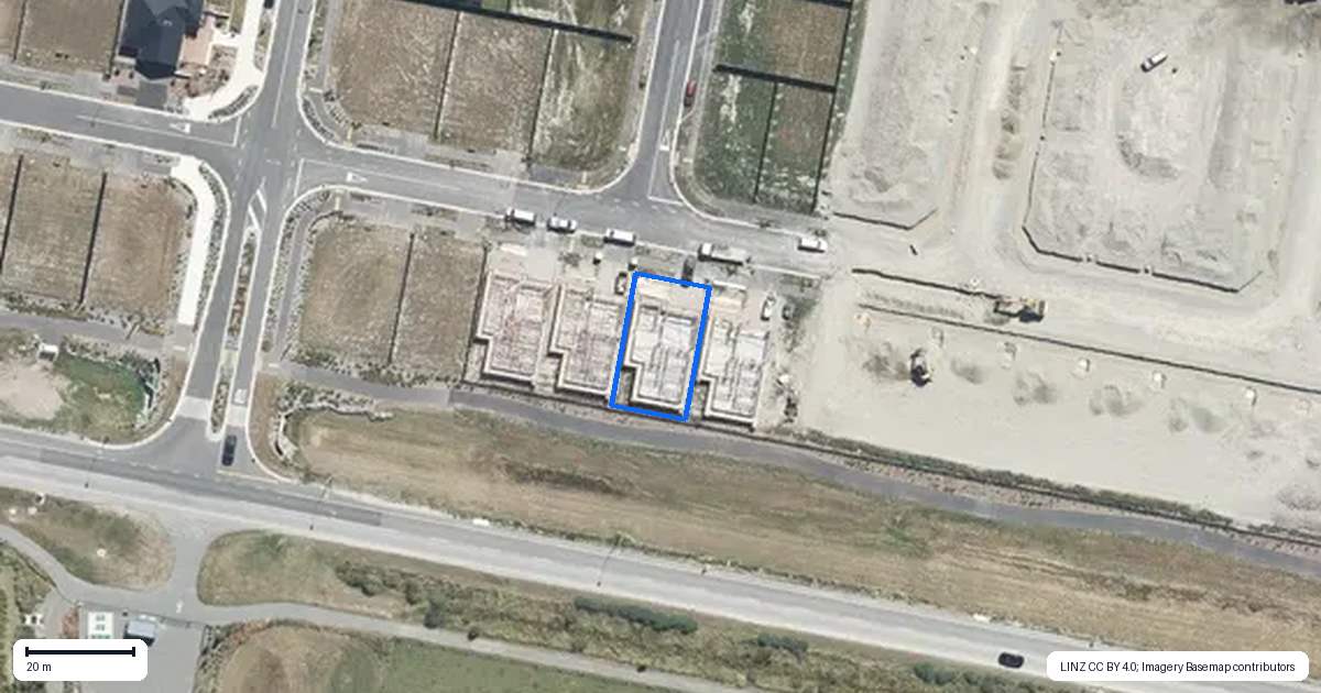 Property context map for 68 Waiotahi Road, Kaiapoi