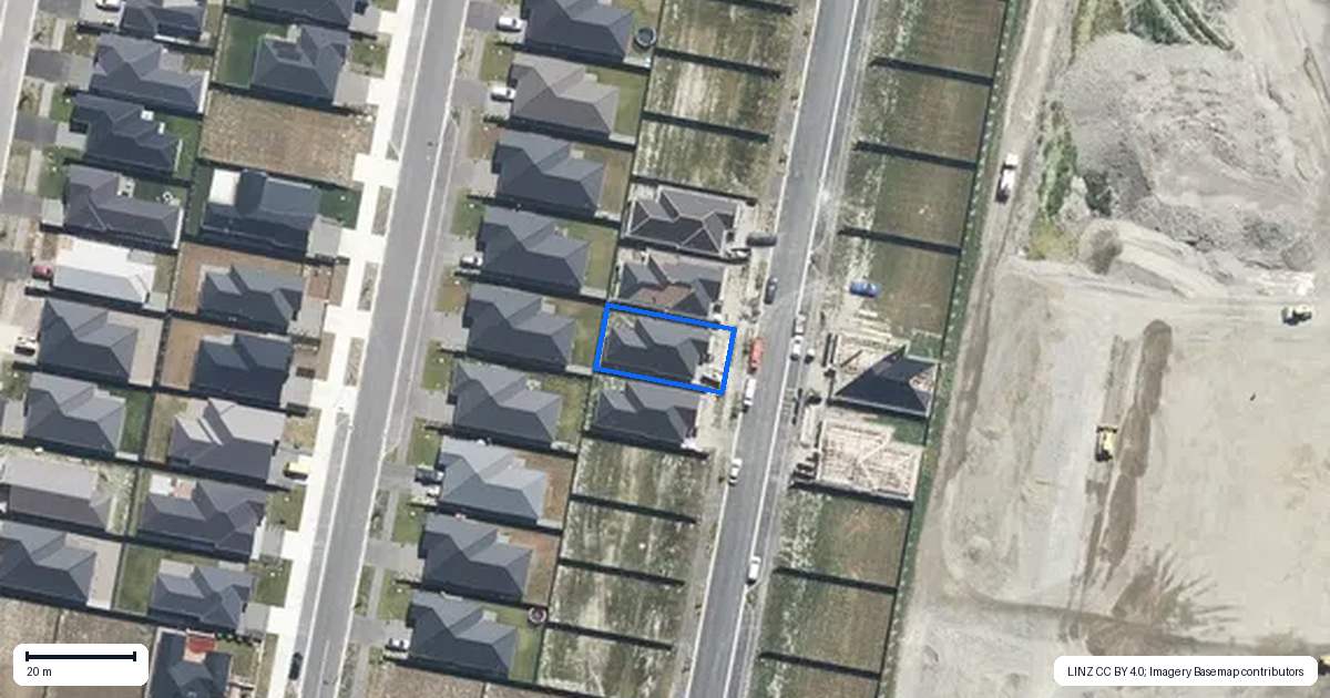 Property context map for 13 Lintott Street, Kaiapoi