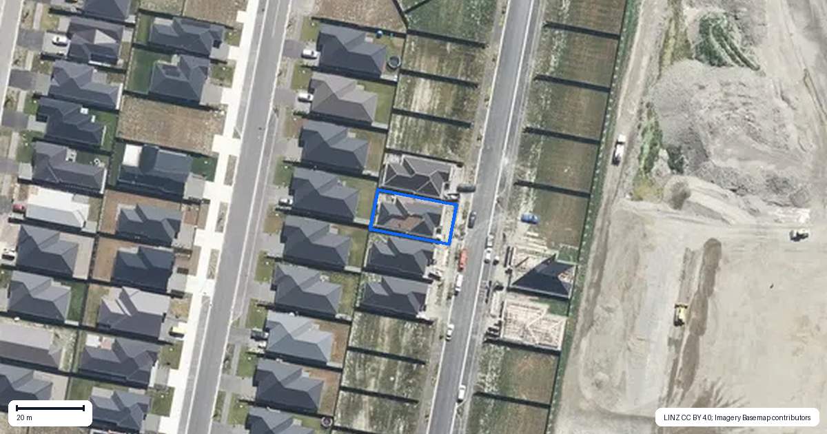Property context map for 15 Lintott Street, Kaiapoi