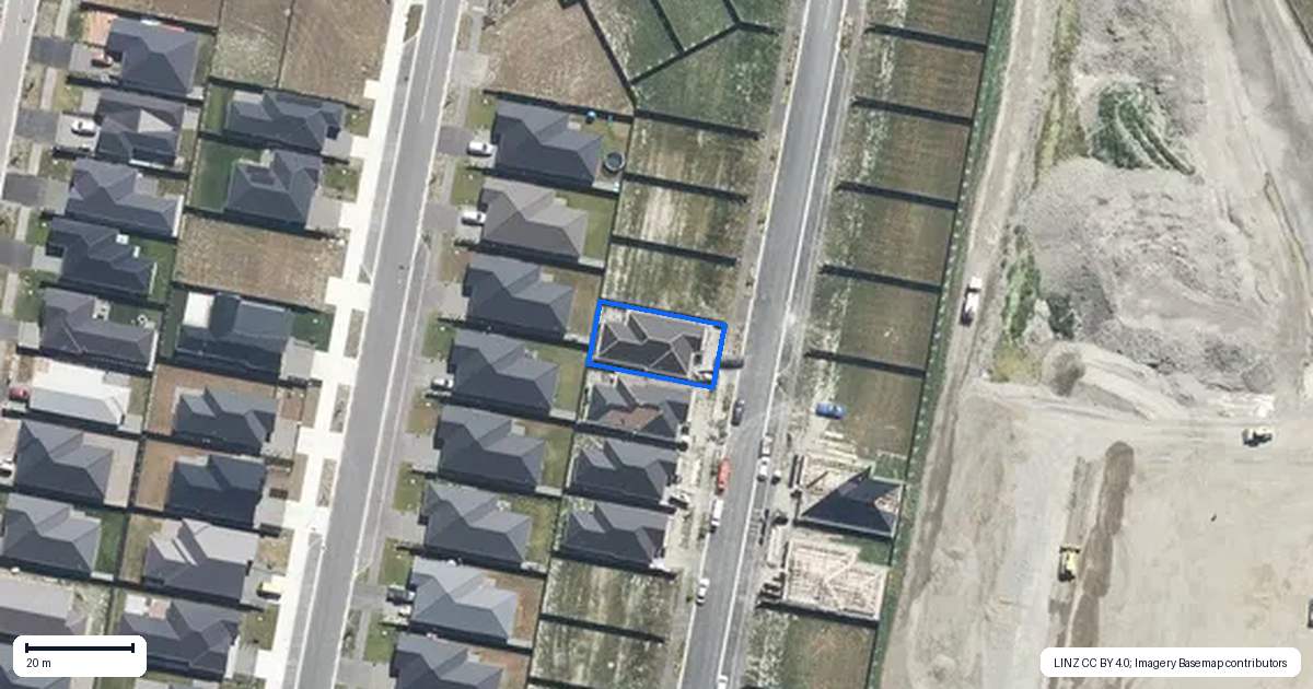 Property context map for 17 Lintott Street, Kaiapoi