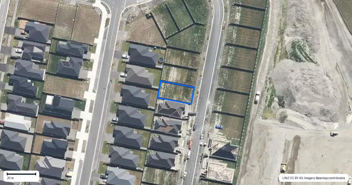 Property context map for 19 Lintott Street, Kaiapoi