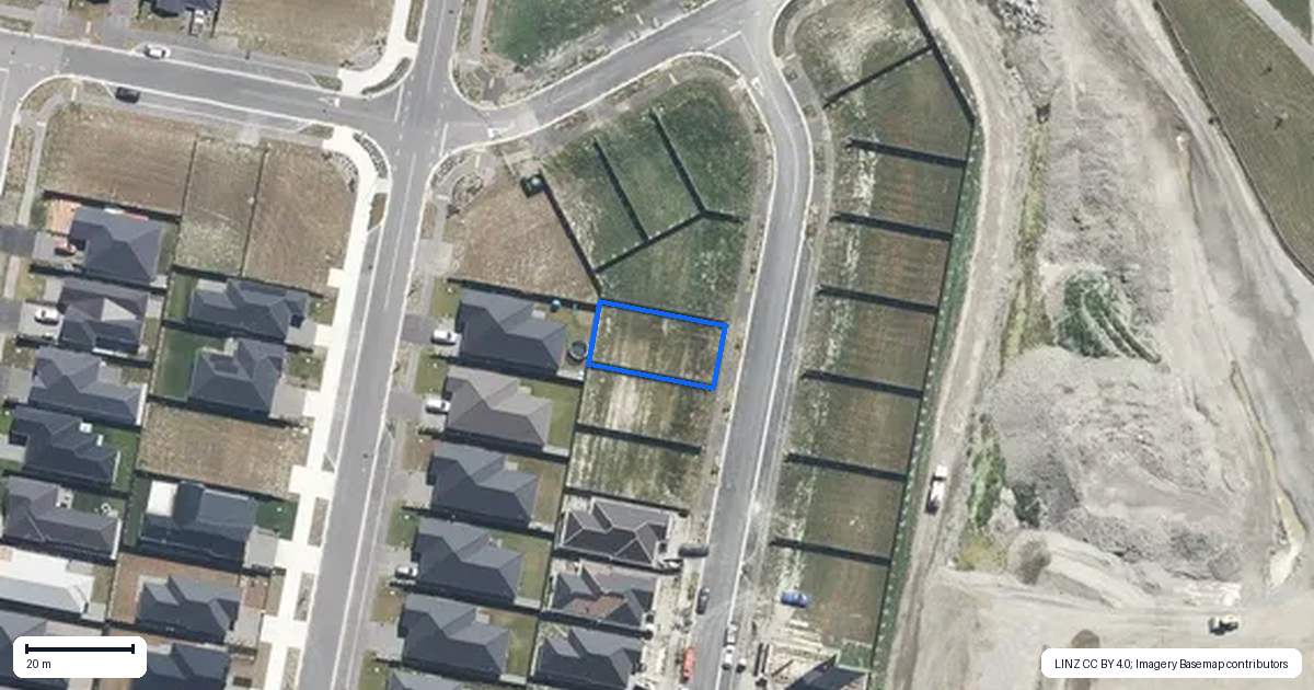 Property context map for 23 Lintott Street, Kaiapoi