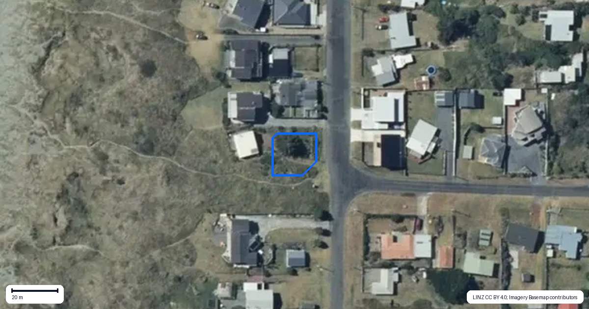 Property context map for 24 Marine Parade South, Foxton Beach, Foxton