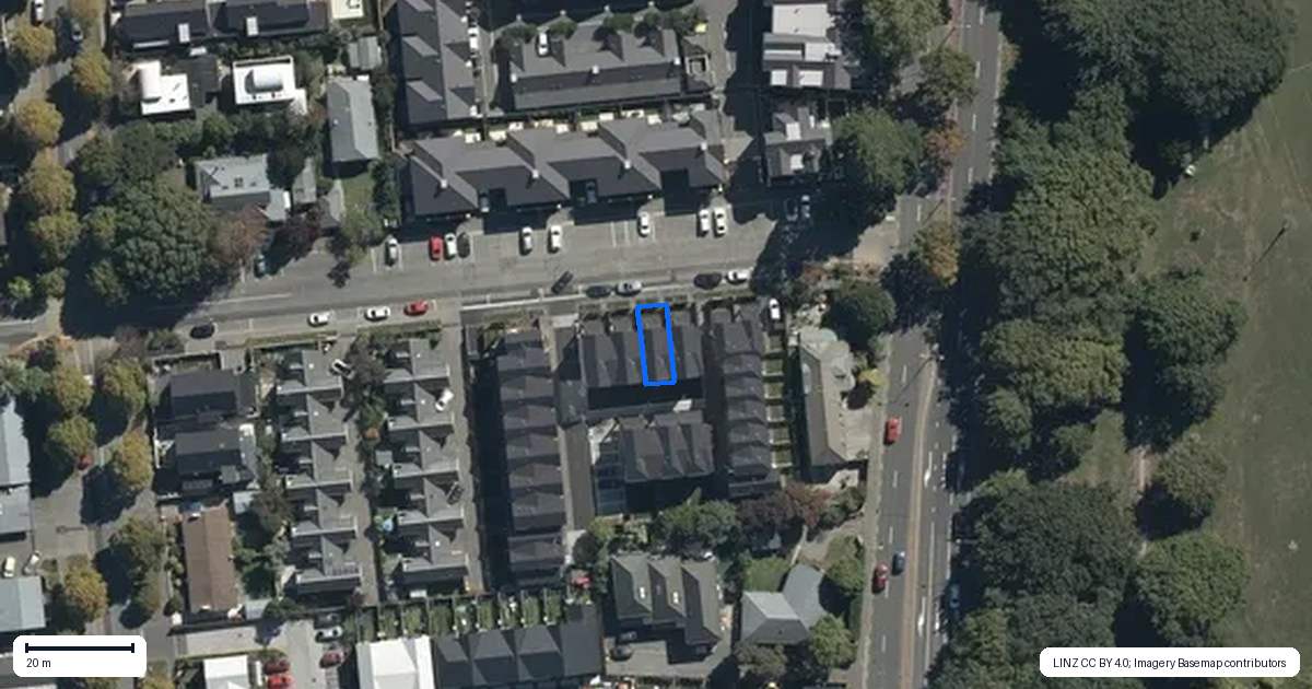 Property context map for 2/7 Ayr Street, Riccarton, Christchurch