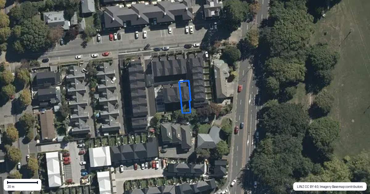 Property context map for 1/5 Ayr Street, Riccarton, Christchurch