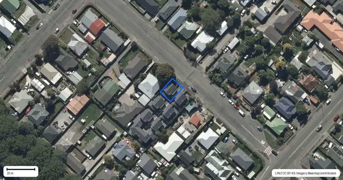Property context map for 1/20 Rochester Street, Linwood, Christchurch