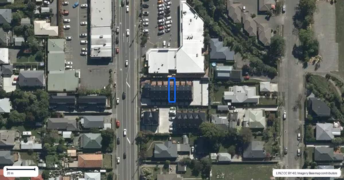 Property context map for 5/196 Hills Road, Edgeware, Christchurch