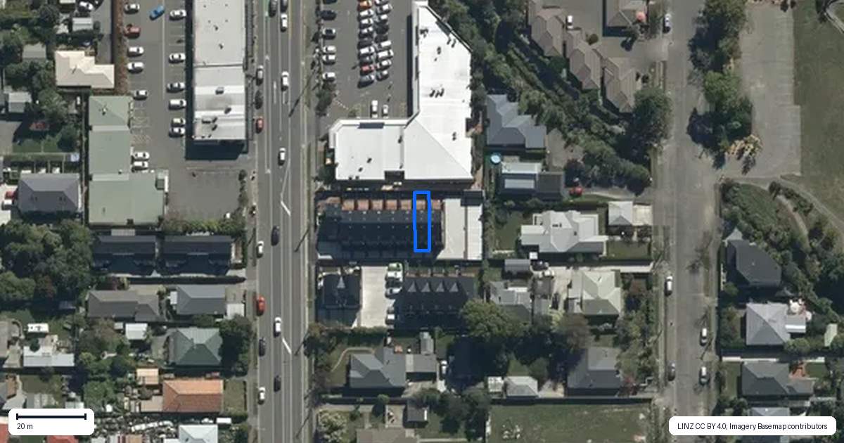 Property context map for 7/196 Hills Road, Edgeware, Christchurch