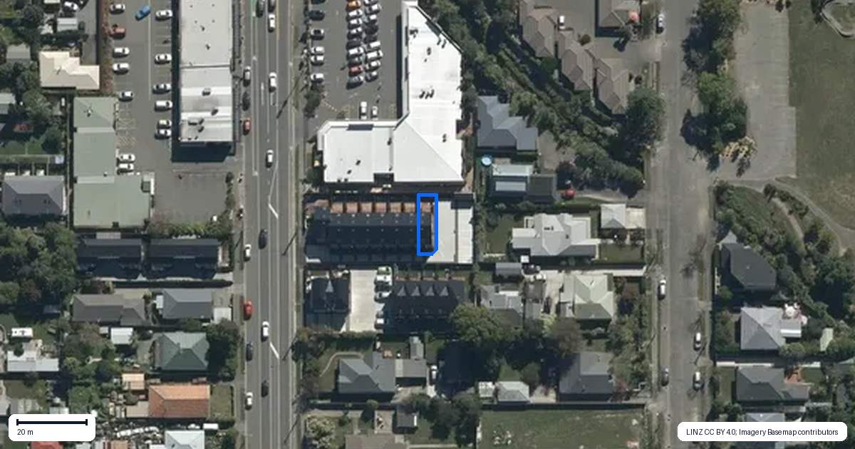 Property context map for 8/196 Hills Road, Edgeware, Christchurch