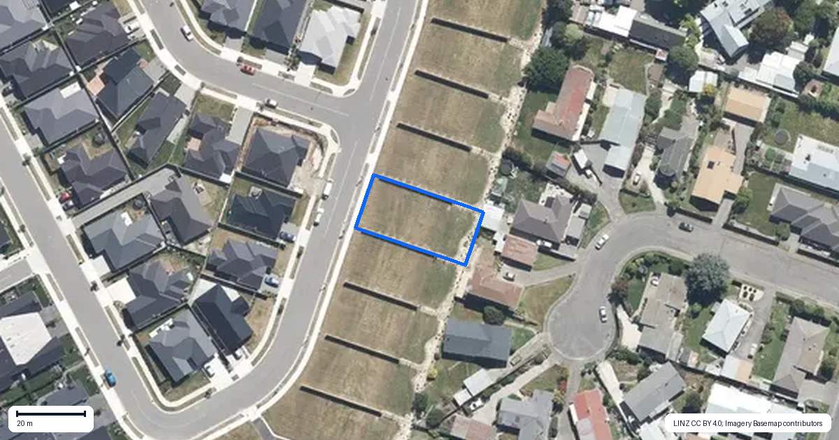 Property context map for 36 Penney Avenue, Kaiapoi
