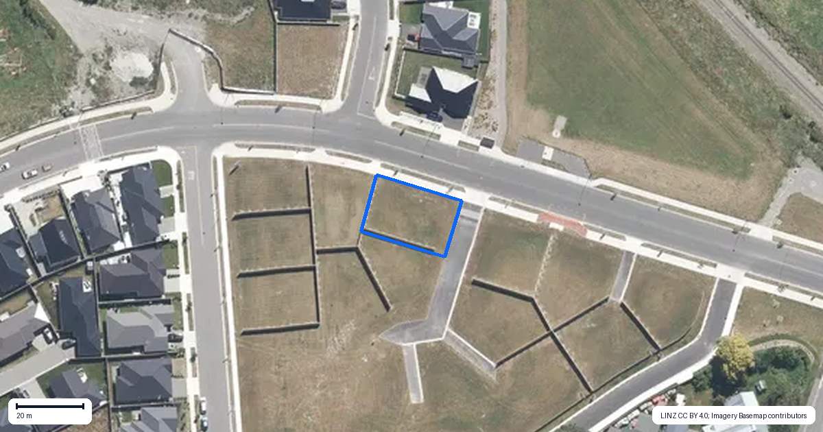 Property context map for 2 Endacott Lane, Kaiapoi