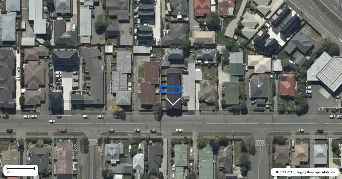 Property context map for 4/623 Cashel Street, Linwood, Christchurch
