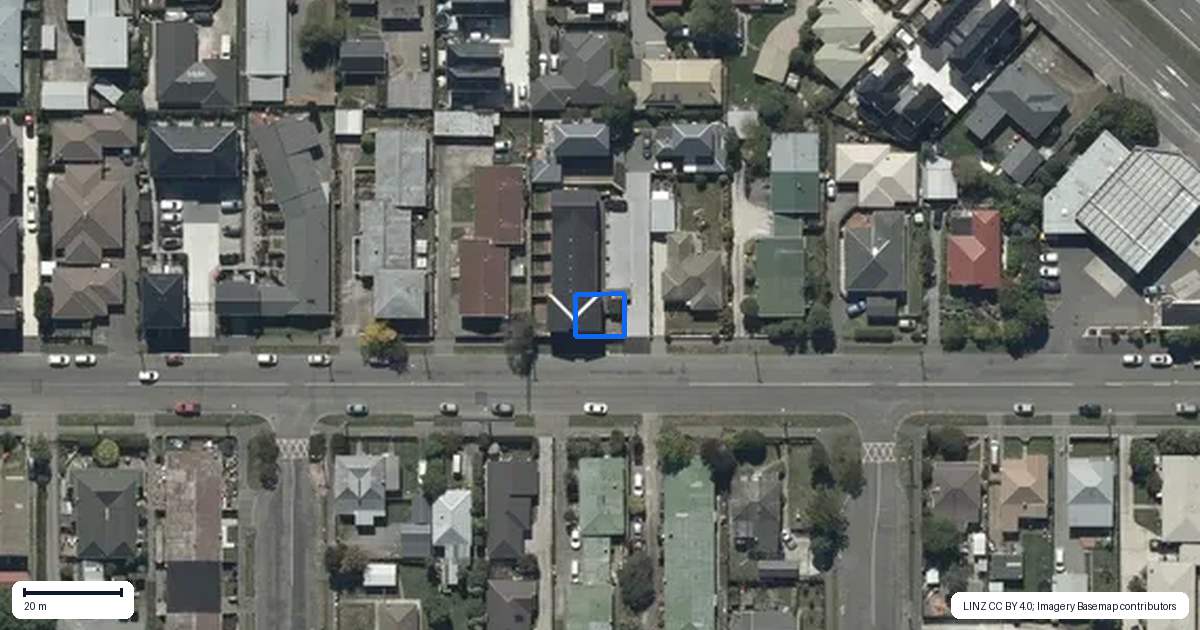 Property context map for 2/623 Cashel Street, Linwood, Christchurch