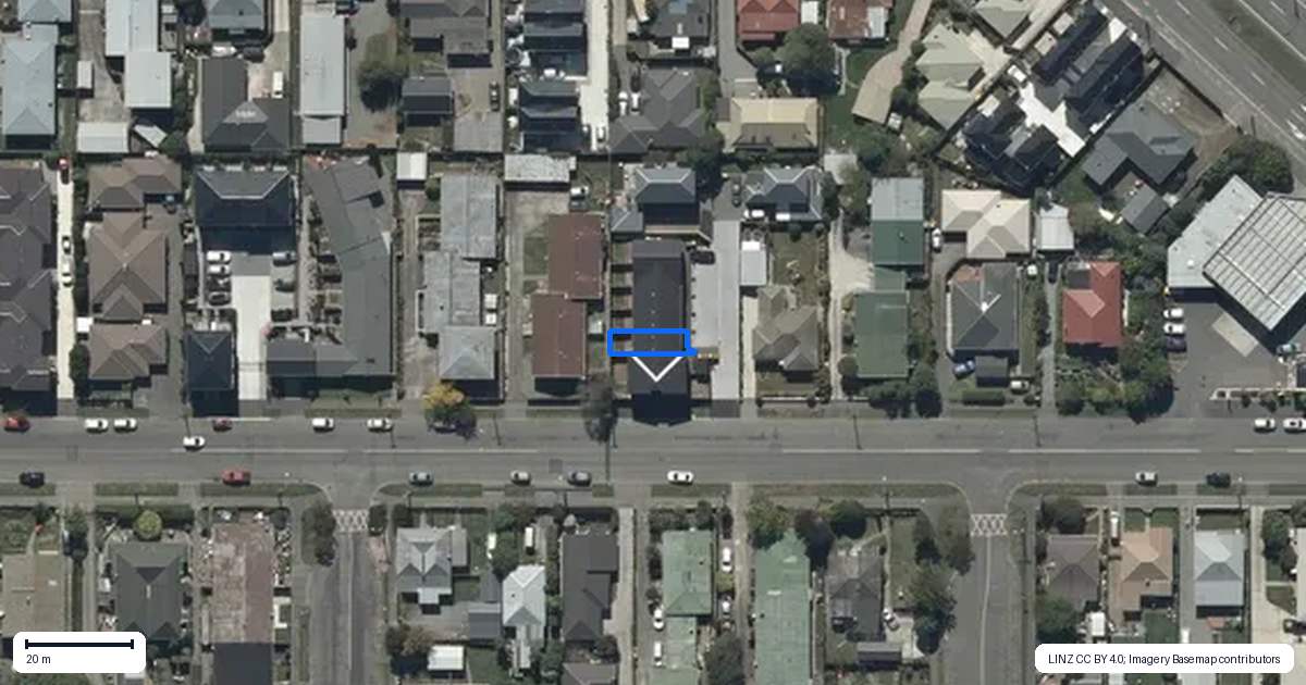 Property context map for 3/623 Cashel Street, Linwood, Christchurch