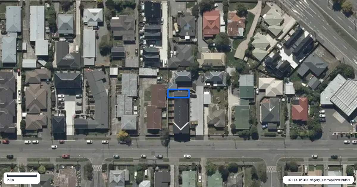Property context map for 7/623 Cashel Street, Linwood, Christchurch