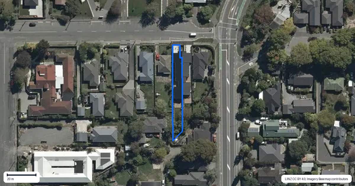 Property context map for 1/58 Averill Street, Richmond, Christchurch