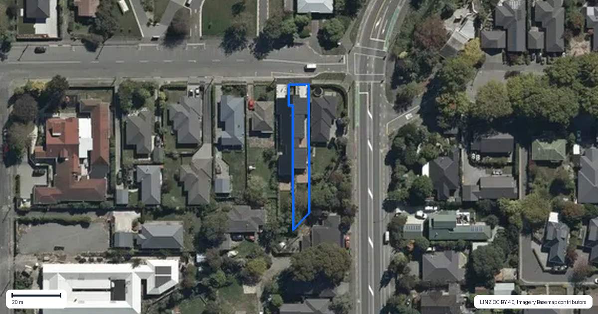 Property context map for 2/58 Averill Street, Richmond, Christchurch