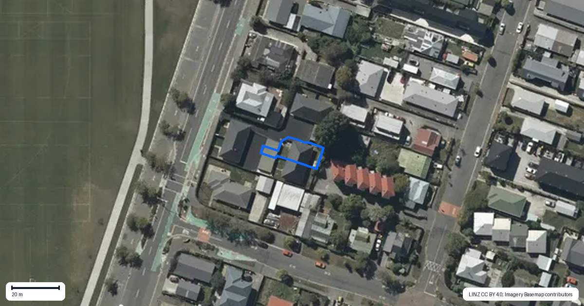Property context map for 3/422 Wilsons Road North, Waltham, Christchurch