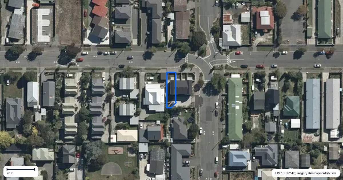 Property context map for 77 England Street, Linwood, Christchurch