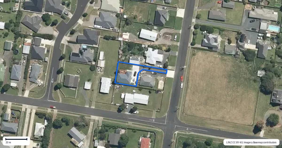 Property context map for 38B Whitaker Street, Kihikihi, Te Awamutu