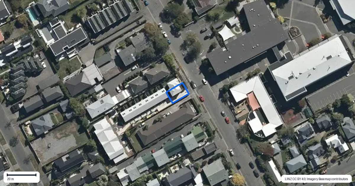Property context map for 2/19 Winchester Street, Merivale, Christchurch