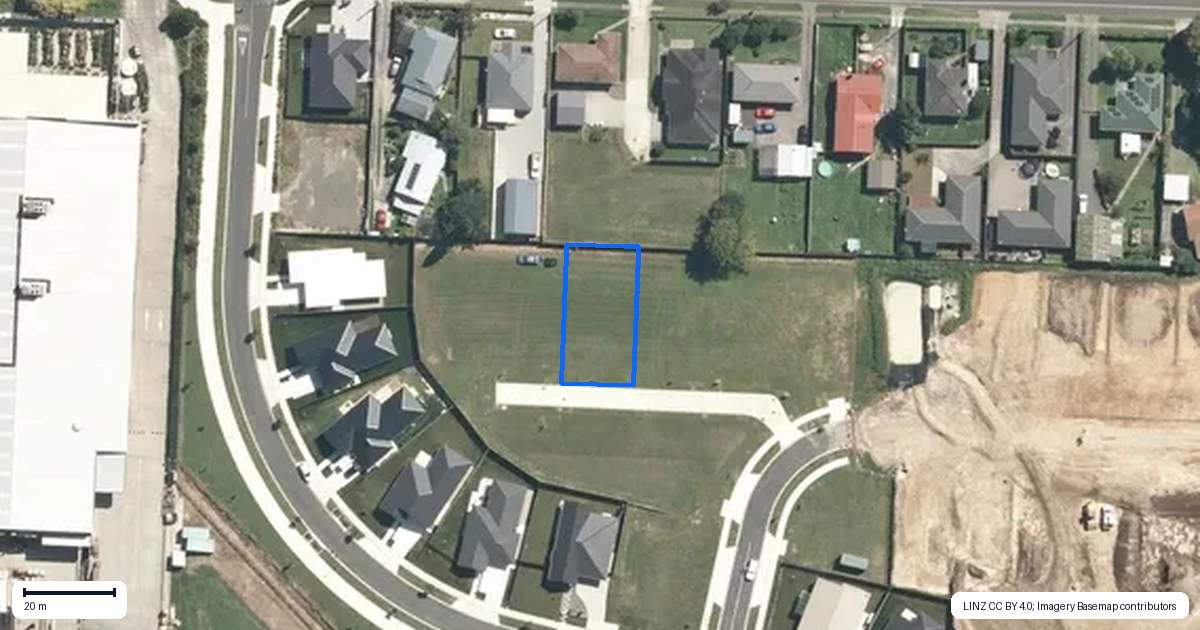 Property context map for 32 Dairy Lane, Te Awamutu