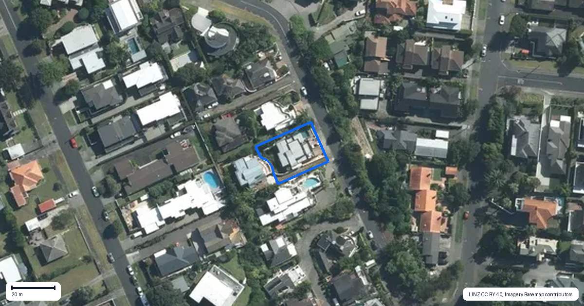 Property context map for 13A Dingle Road, Saint Heliers, Auckland