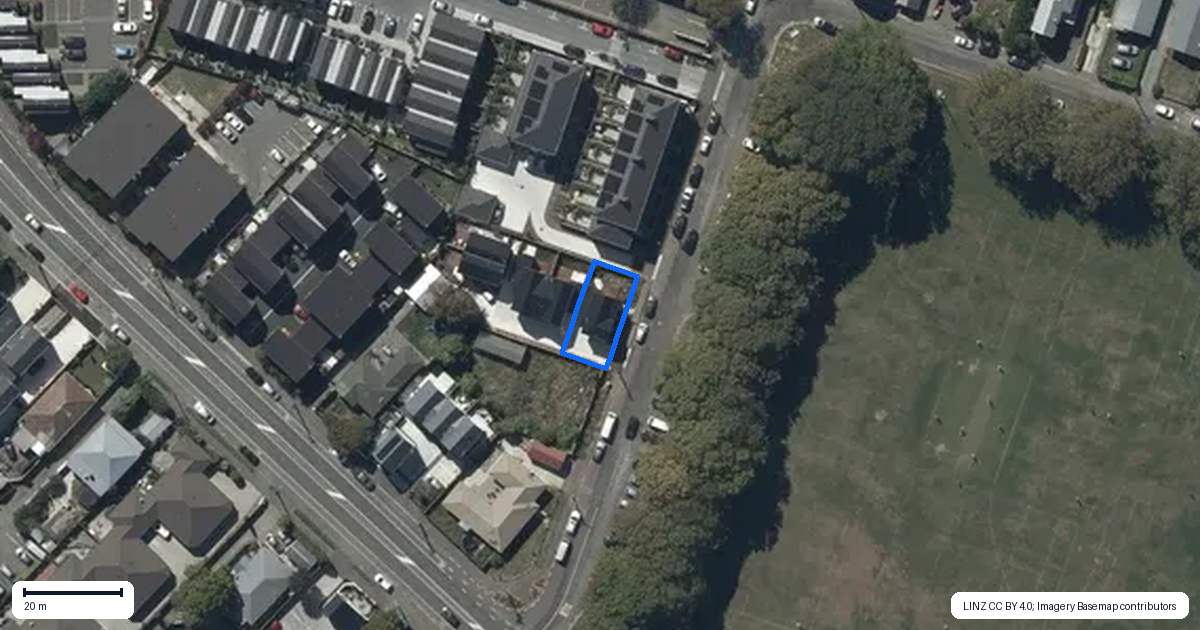 Property context map for 1/7 Bunyan Street, Waltham, Christchurch