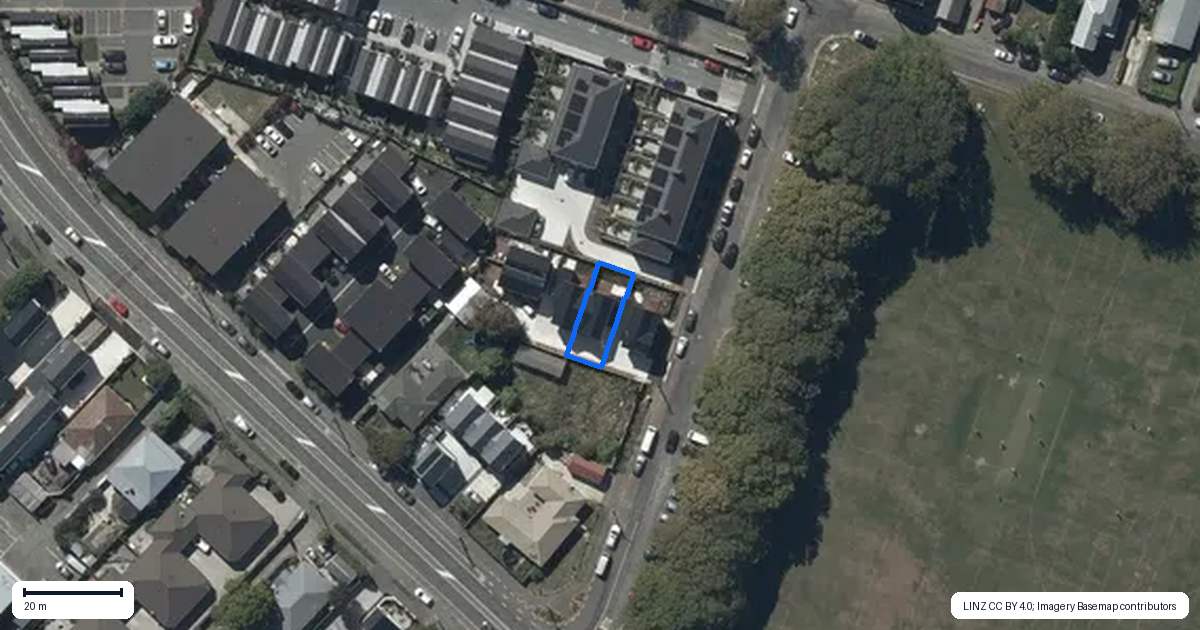 Property context map for 2/7 Bunyan Street, Waltham, Christchurch